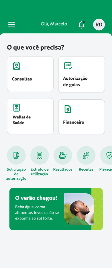 App Unimed-BH — Wallet da Saúde